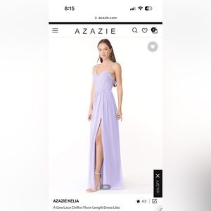 Azazie Lilac bridesmaid dress. Kelia.